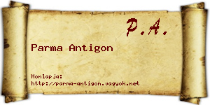 Parma Antigon névjegykártya